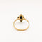 Bague 53 Bague marquise en or jaune, saphir et diamants 58 Facettes 32638