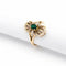 Bague 53 Bague en or jaune avec émeraude et diamants 58 Facettes 32693