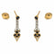 Boucles d'oreilles Boucles d’oreilles pendantes en or jaune et blanc, diamants et saphirs 58 Facettes 32644