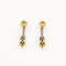 Boucles d'oreilles Boucles d’oreilles pendantes en or jaune et blanc, diamants et saphirs 58 Facettes 32644