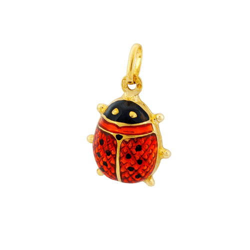 Pendentif Pendentif coccinelle animalier en or jaune 18 carats 58 Facettes 32260