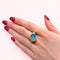Bague 52 Bague en or jaune 18 carats, diamants et turquoise 58 Facettes 32397