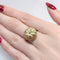 Bague 55 Bague florale en or jaune 18 carats 58 Facettes 32239