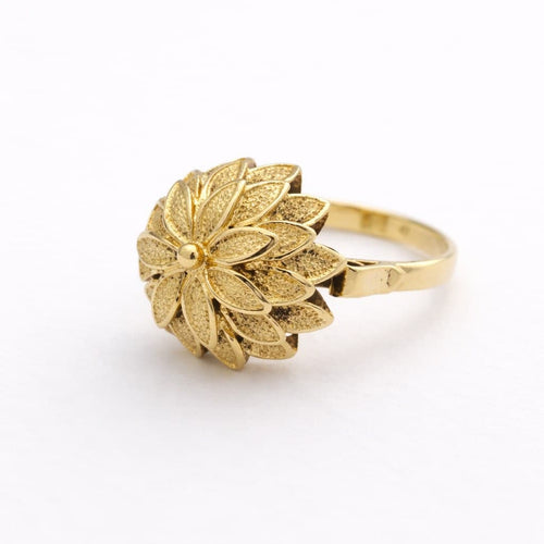 Bague 55 Bague florale en or jaune 18 carats 58 Facettes 32239