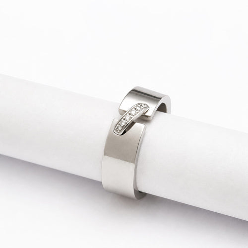 Bague 54 Chaumet Liens - Bague en or blanc et diamants 58 Facettes 32657