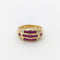 Bague 52 Bague en or jaune, rubis synthétiques et diamants 58 Facettes 32229
