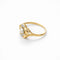 Bague 56 Bague fleur en or jaune et blanc 18 carats avec perle 58 Facettes 32233