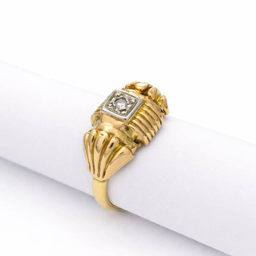 Bague 52 Tank - Bague en or jaune et diamant 58 Facettes 32237