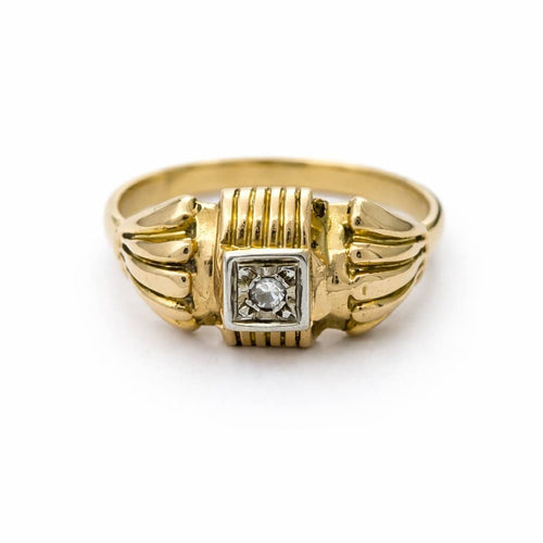 Bague 52 Tank - Bague en or jaune et diamant 58 Facettes 32237