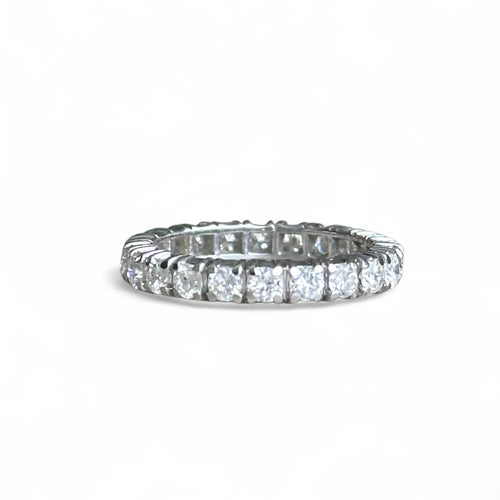 Bague 52 Alliance - Bague en or blanc 18 carats diamants 58 Facettes 370