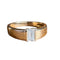 Bague 56 Solitaire - Bague en or jaune 18 carats diamant rectangle 58 Facettes 373