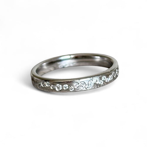 Bague 53 Bague - Alliance en or blanc et diamants 58 Facettes 365