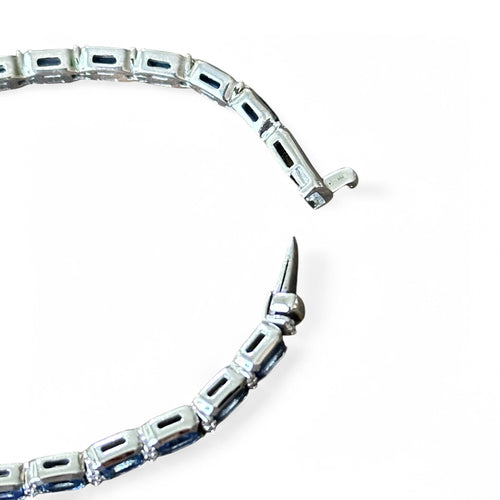 Bracelet Salvini Régina - Bracelet rivière en or blanc 18 carats, saphirs et diamants 58 Facettes 350