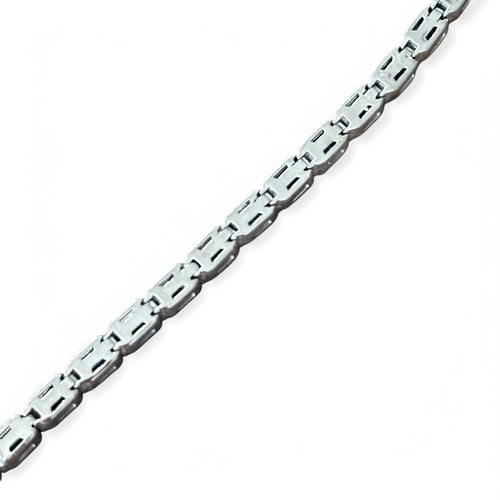 Bracelet Salvini Régina - Bracelet rivière en or blanc 18 carats, saphirs et diamants 58 Facettes 350