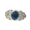 Bague 50 Bague jonc en or blanc 18 carats saphir et diamants 58 Facettes 340