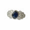 Bague 50 Bague jonc en or blanc 18 carats saphir et diamants 58 Facettes 340