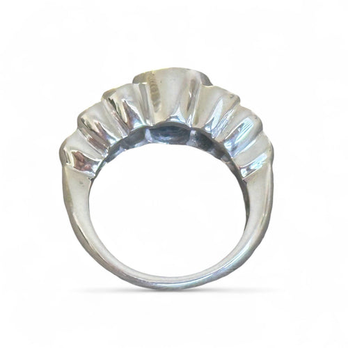 Bague 50 Bague jonc en or blanc 18 carats saphir et diamants 58 Facettes 340