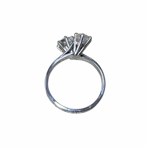 Bague 52 Bague Toi et Moi - Bague diamants en or blanc 58 Facettes 333