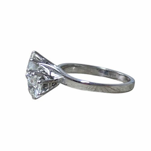 Bague 52 Bague Toi et Moi - Bague diamants en or blanc 58 Facettes 333