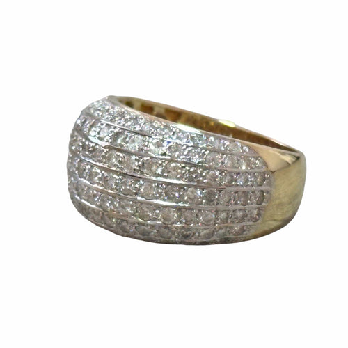 Bague 54 Bague pavée de diamants en or 18 carats 58 Facettes 330