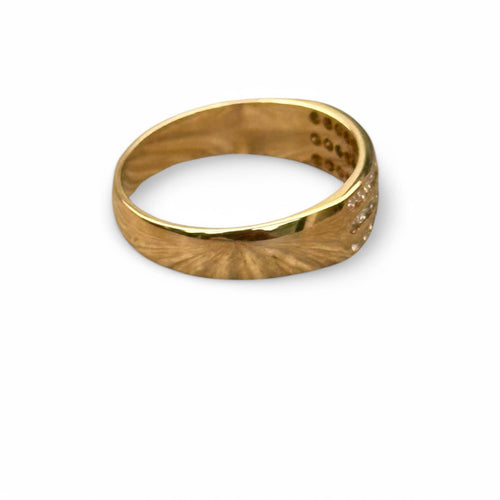 Bague 50 Bague jonc en or jaune 18 carats et diamants 58 Facettes 331