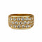 Bague 54 Bucherer - Bague pavée diamants en or jaune 18 carats 58 Facettes 312