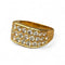 Bague 54 Bucherer - Bague pavée diamants en or jaune 18 carats 58 Facettes 312