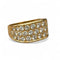 Bague 54 Bucherer - Bague pavée diamants en or jaune 18 carats 58 Facettes 312