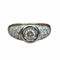 Bague 56 Solitaire illusion - Bague en or jaune et or blanc 18 carats diamants 58 Facettes 296