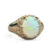Bague 51 Bague ancienne ajourée sertie d'une opale cabochon en or jaune 58 Facettes 321