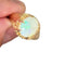 Bague 51 Bague ancienne ajourée sertie d'une opale cabochon en or jaune 58 Facettes 321