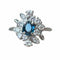 Bague 58 Bague fleur saphir et diamants en or blanc 18 carats 58 Facettes 256
