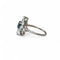 Bague 58 Bague fleur saphir et diamants en or blanc 18 carats 58 Facettes 256