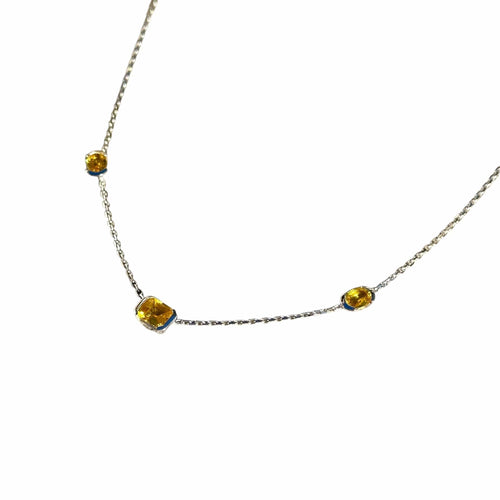 Collier Collier - Saphirs jaunes en or 18 carats 58 Facettes 205