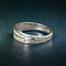 Bague 50 Alliance double rang diamants or blanc 18 carats – serti rail – 0.24 ct 58 Facettes 206