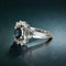 Bague 54 Bague marguerite vintage en or blanc 18 carats, saphir 0,80 ct et diamants 58 Facettes 147