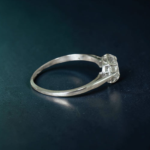 Bague 55 Solitaire - Bague ancienne en or blanc 18 carats diamant 58 Facettes 198