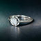 Bague 55 Solitaire - Bague ancienne en or blanc 18 carats avec diamant 0,50 ct 58 Facettes 198