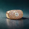 Bague 54 Bague dôme en or rose 18 carats avec diamant et saphirs roses 58 Facettes 197