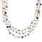 Collier Marco Bicego Paradise - Collier 3 rangs en or blanc 18 ct à pierres colorées 58 Facettes 38436