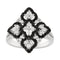 Bague Guidetti - Bague en or blanc avec diamants blancs et noirs 58 Facettes G3556