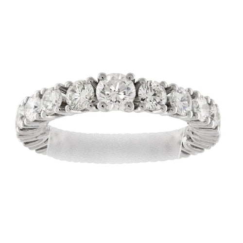 Bague 54 Guidetti - Bague eternity en or blanc et diamants 58 Facettes G3555