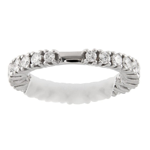Bague 54 Guidetti - Bague eternity en or blanc et diamants 58 Facettes G3555
