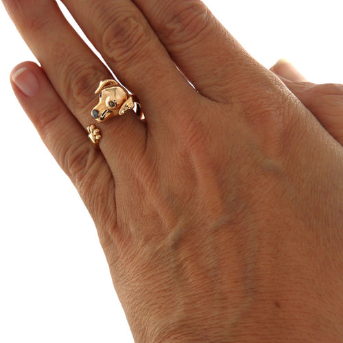 Bague Guidetti - Bague Jack Russel en or rose 18 ct 58 Facettes G3641