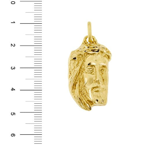 Pendentif Pendentif visage du Christ en or jaune 18 ct 58 Facettes 35972