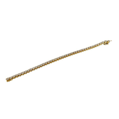 Bracelet Bracciale tennis en or jaune avec diamants 7,14 ct 58 Facettes G3891