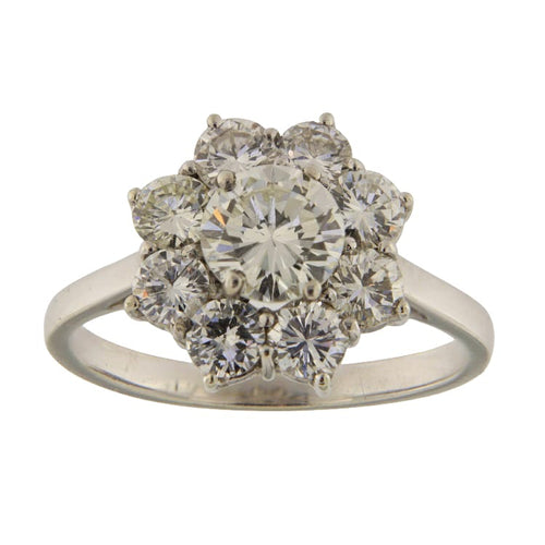 Bague Anello marguerite en or blanc et diamants 58 Facettes G3890