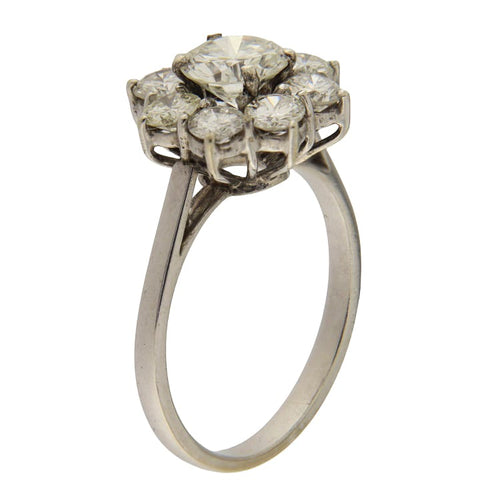 Bague Anello marguerite en or blanc et diamants 58 Facettes G3890