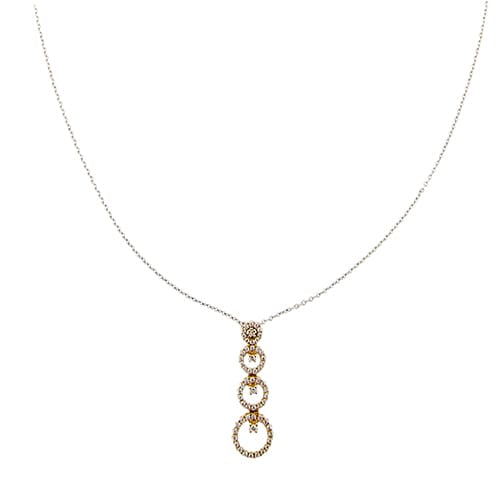 Collier Gioielli di Valenza - Collier en or blanc et or rose avec diamants 58 Facettes 28599