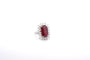 Bague Bague rubis birman 10,80 carats et diamants navette 58 Facettes 26470dv
